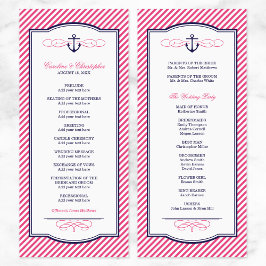 Programa de Boda Náutica Marina y Rosa