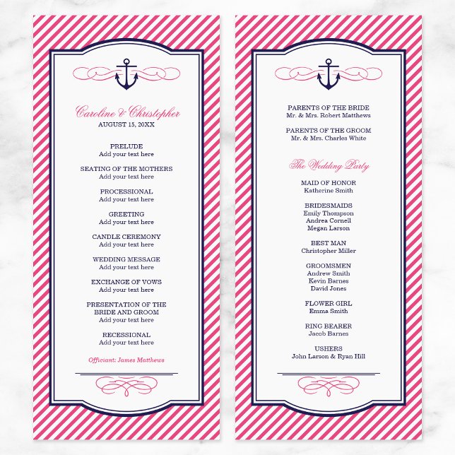 Programa de Boda Náutica Marina y Rosa (Subido por el creador)