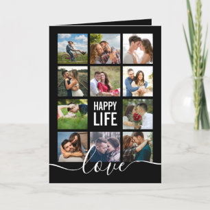 Programa de Boda Negra de collage de fotos