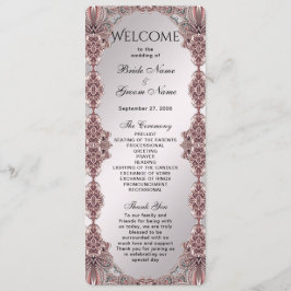 Programa de Boda Ornamental Rosa