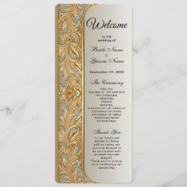 Programa de Boda Ornate de Oro Moderno