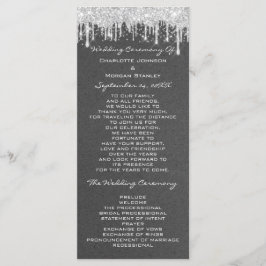 Programa de Boda para Eventos de Gris Plateado