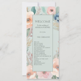 Programa de Boda Pastel Floral Elegance
