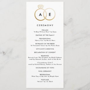 Programa de Boda Personalizada de Anillos de Oro M