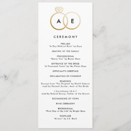 Programa de Boda Personalizada de Anillos de Oro M