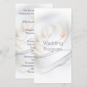 Programa de Boda Personalizada de la Rosa Blanca