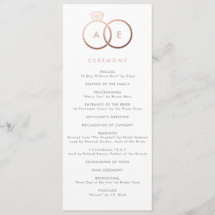 Programa de Boda Personalizada de los Anillos de O
