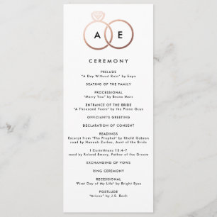 Programa de Boda Personalizada de los Anillos de O
