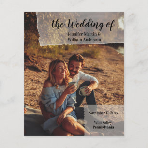Programa de boda personalizada de superposición de