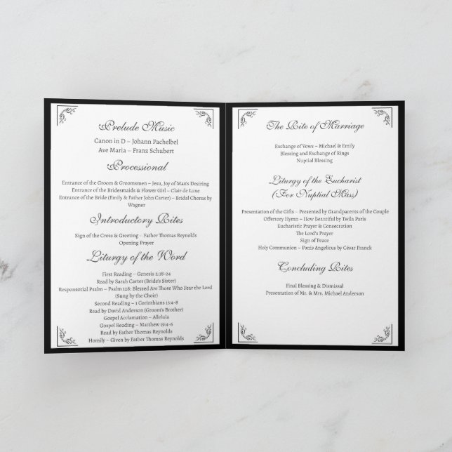 Programa de Boda Personalizado de la Iglesia Catól (Interior)