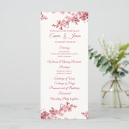 Programa de Boda Personalizado Flor de Cerezo Temp