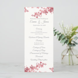 Programa de Boda Personalizado Flor de Cerezo Temp