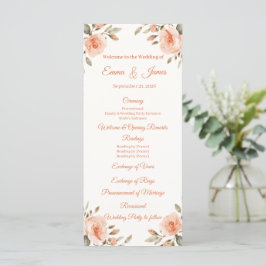 Programa de Boda Personalizado Floral Elegante Tem