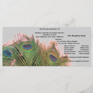 Programa de Boda Pink y Grey Peacock
