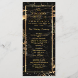 Programa de boda PixDezines Marble+Gold Veins