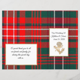 Programa de Boda Plaid Wilson