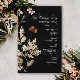Programa de boda plana en el jardín de Sedona