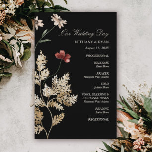 Programa de boda plana en el jardín de Sedona