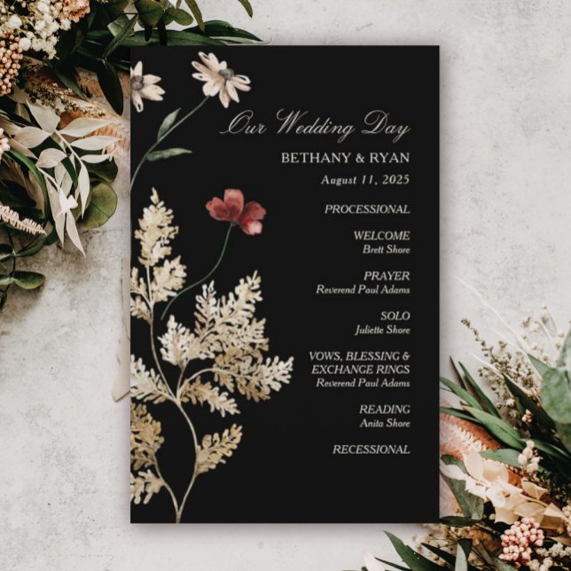 Programa de boda plana en el jardín de Sedona (Subido por el creador)