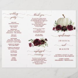 Programa de Boda Plegable de Tres Partes con Calab