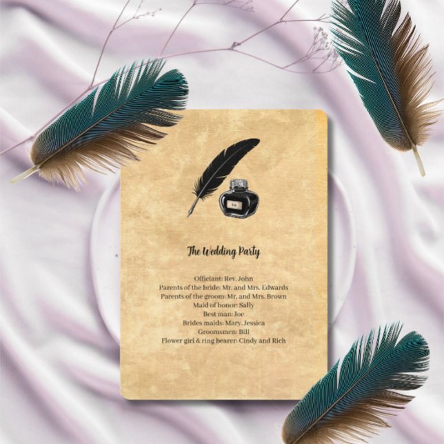 Programa de Boda Pluma Gótica (Subido por el creador)