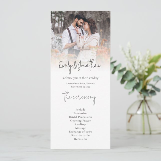 Programa de Boda por Superposición de Fotografía M (Anverso de pie)