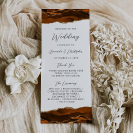 Programa de Boda Presupuesto Ágata Naranja Quemada