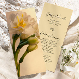 Programa de Boda Primaria de Daffodils Dobles Blan