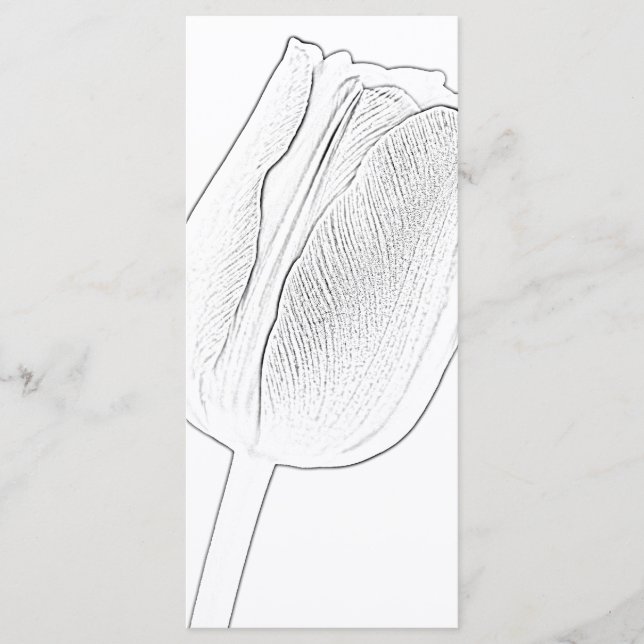 Programa de Boda Primaria Tulip Sketch (Anverso)