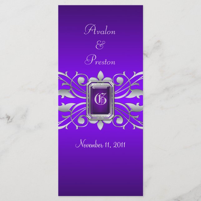 Programa de Boda Púrpura de la Plata de la Gran Du (Anverso)