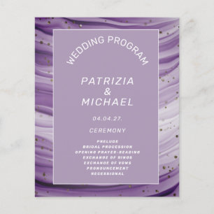 Programa de Boda Púrpura Mauve Moderno de Presupue