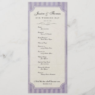 Programa de Boda Púrpura Personalizado de Encanto 