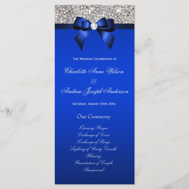 Programa de Boda Real de Boda Azul de Secuencia de (Anverso)
