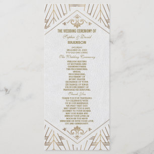 Programa de Boda Real de Oro Blanco Gran Gatsby