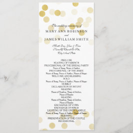 Programa de Boda Relieve metalizado dorado falso P