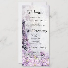 Programa de Boda Romance Lavanda Torre Eiffel