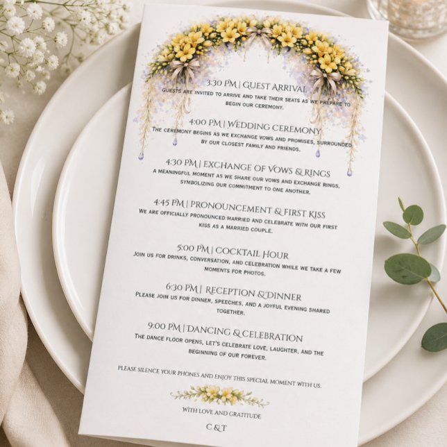 Programa de Boda Romántica Amarillo Canario Freesi (Subido por el creador)