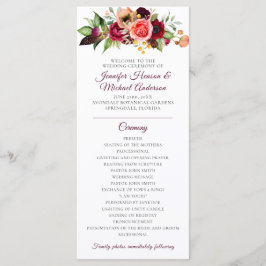 Programa de Boda Romántico Floral Bohemio