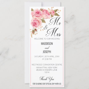 Programa de Boda Rosa Rubor