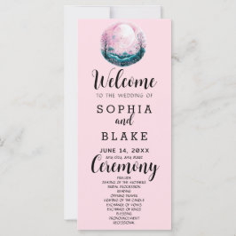 Programa de Boda Rosa y Blanco Luna Llena Rosa Boh