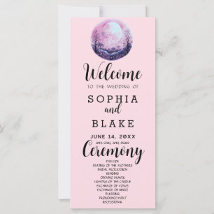 Programa de Boda Rosa y Blanco Luna Llena Rosa Boh