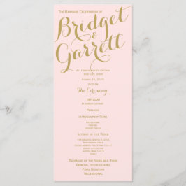 Programa de Boda Rosa y Oro