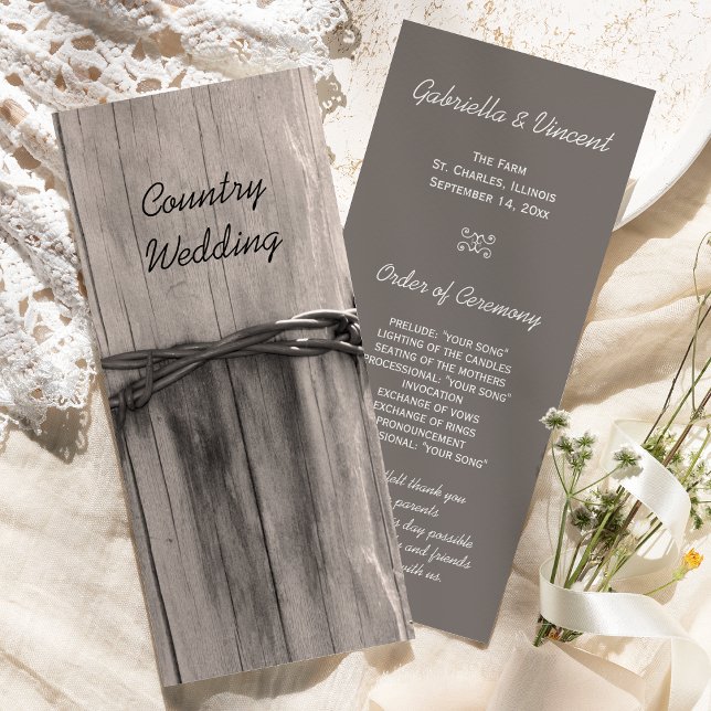 Programa de Boda Rural de Cerco Post Country Ranch (Subido por el creador)