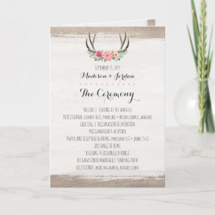Programa de Boda Rústica de Antillas Florales