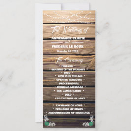 Programa de Boda Rústica de la Madera