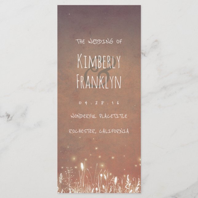 Programa de Boda Rústica de Luchas Luminosas Noctu (Anverso)