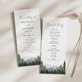 Programa de Boda Rústica de Pinos de Montaña