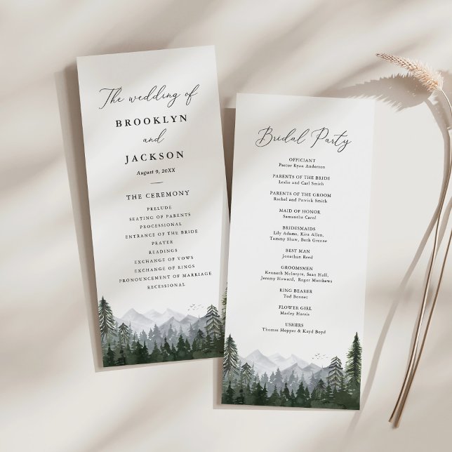 Programa de Boda Rústica de Pinos de Montaña (Subido por el creador)