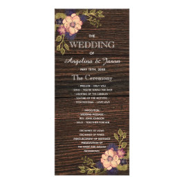 Programa de Boda Rústico de Madera