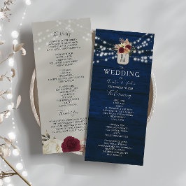 Programa de Boda Rústico Marina con Luces